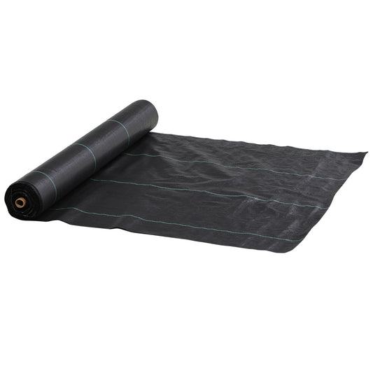 Outsunny Heavy Duty Weed Control Membrane in Black
