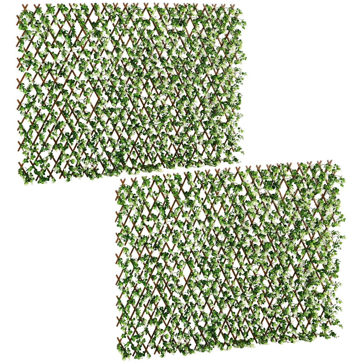 Outsunny 2pc Expanding Garden Trellis in Green