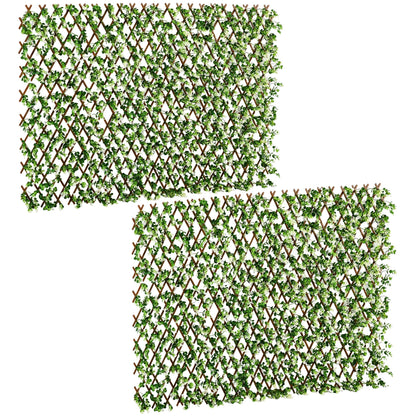 Outsunny 2pc Expanding Garden Trellis in Green