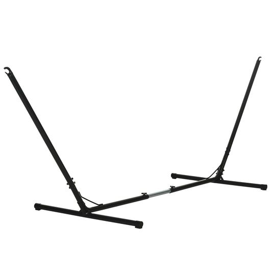 Outsunny 3.1-3.8m Adjustable Universal Hammock Stand in Black