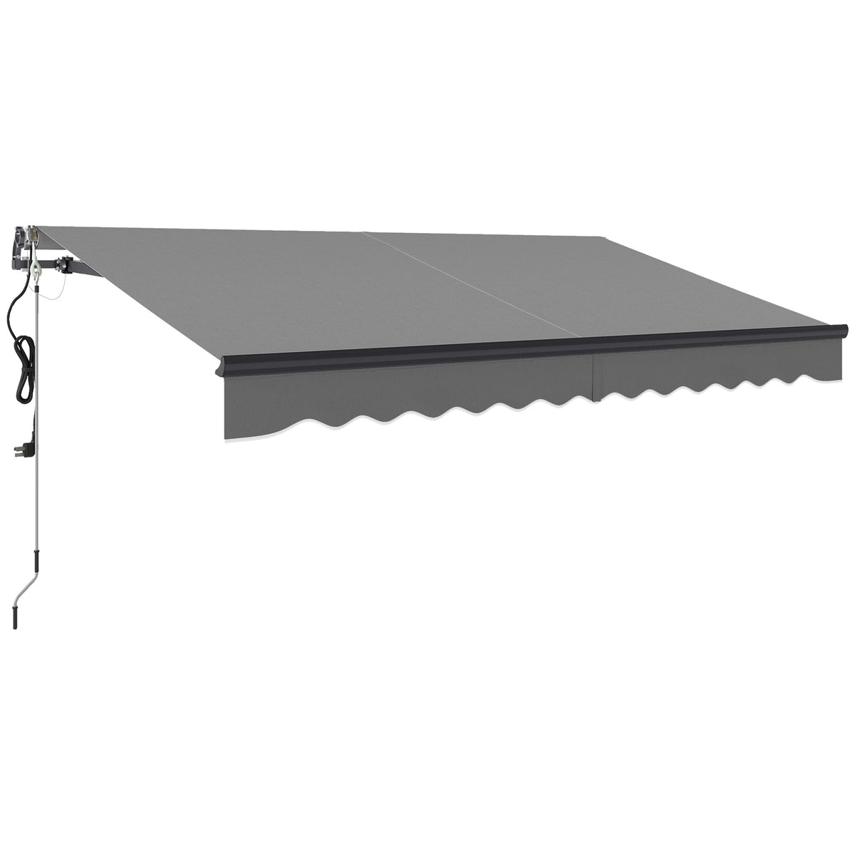 Outsunny Electric/Manual Awning in Dark Grey