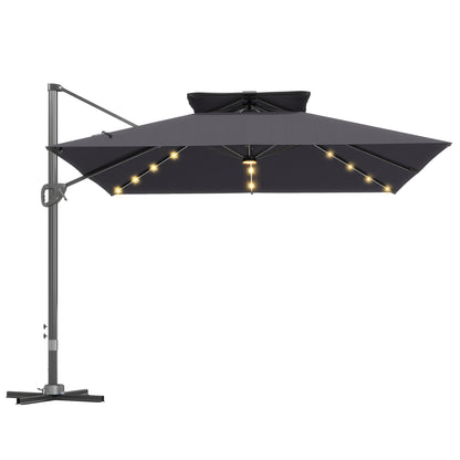 Outsunny Garden Cantilever Parasol in Dark Grey
