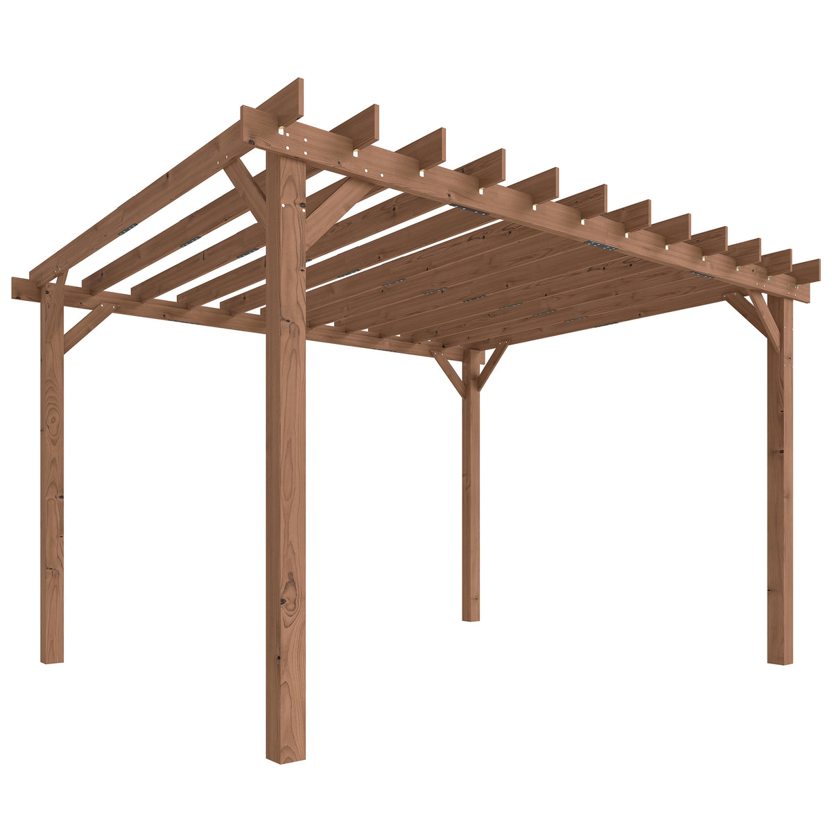 Outsunny Wooden Pergola Kit in Maple Wood-effect