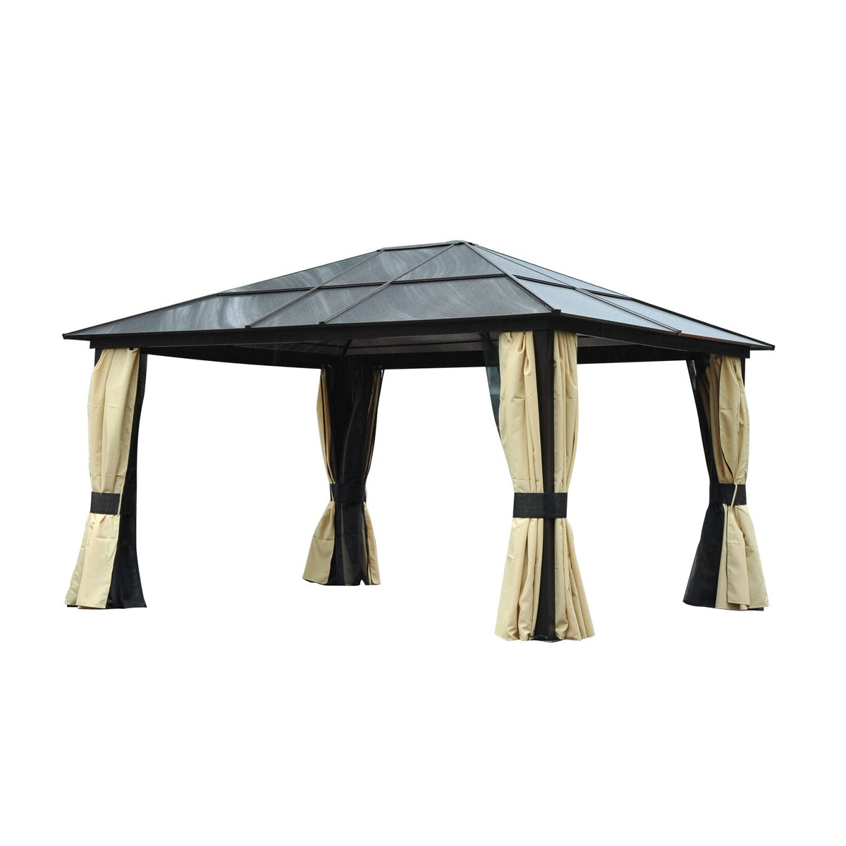 Outsunny Hardtop Gazebo Canopy in Black