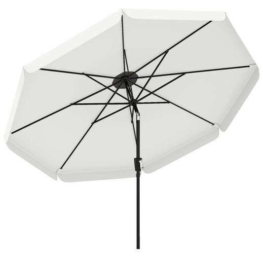 Outsunny 3 m Garden Parasol in Cream White