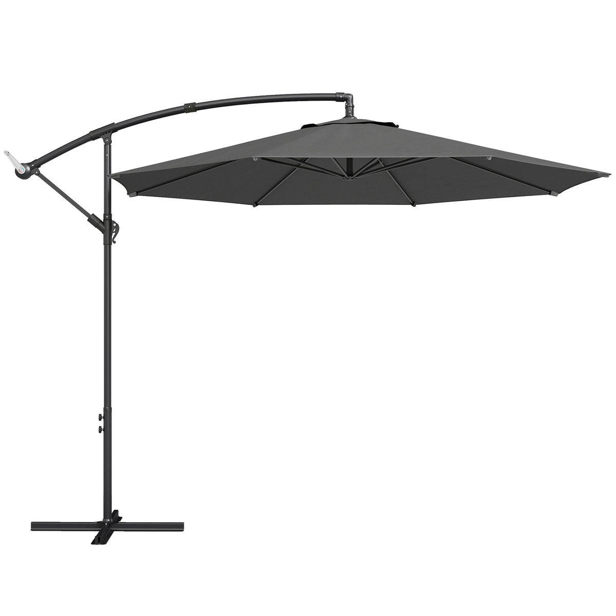 Outsunny 3 m Overhanging Cantilever Parasol in Black