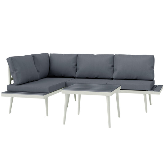 Outsunny 3 Piece Garden Furniture Set in Grey