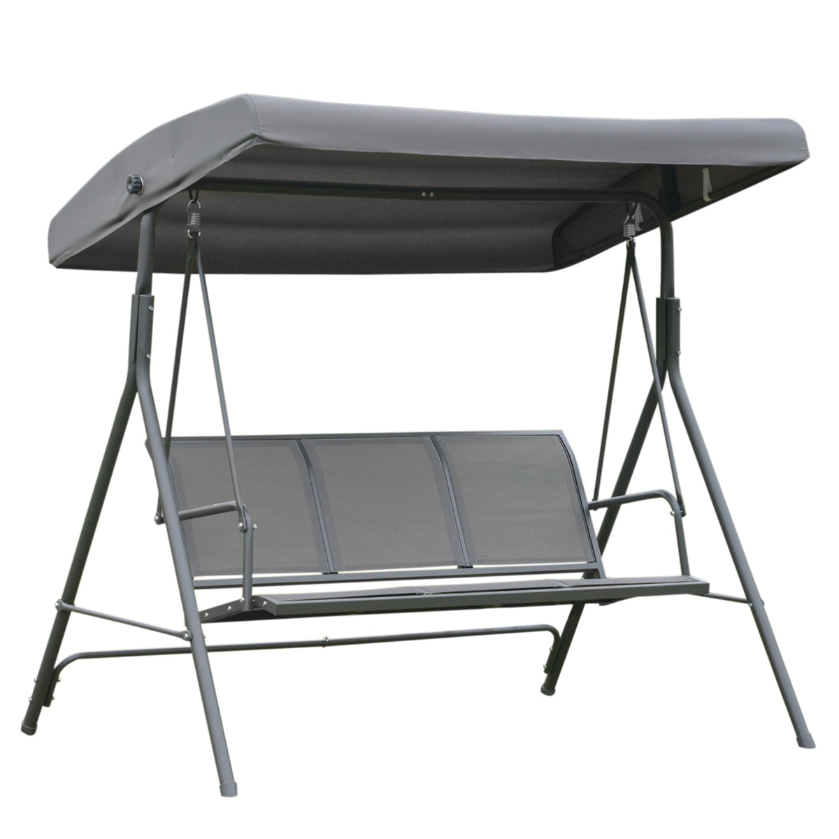 Outsunny 3 Seater Swing Chair in Grey