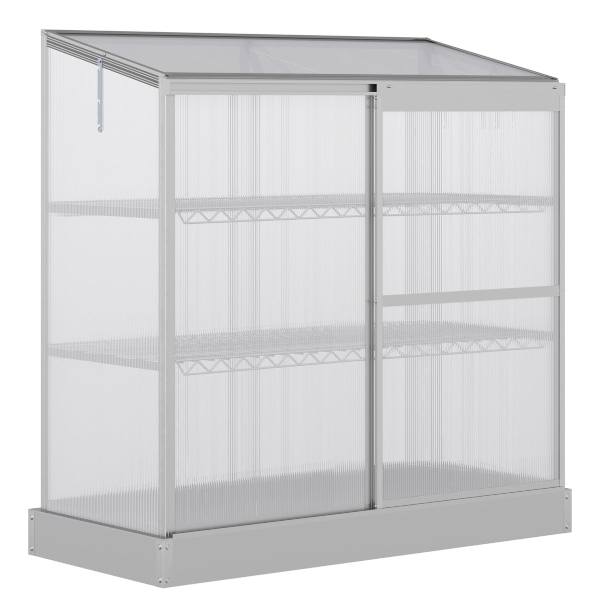 Outsunny 3 Tier Greenhouse Garden Outdoor Cold Frame Plant in Silver