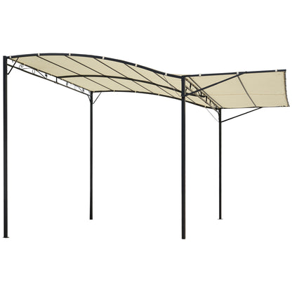 Outsunny Patio Metal Gazebo in Cream White and Black