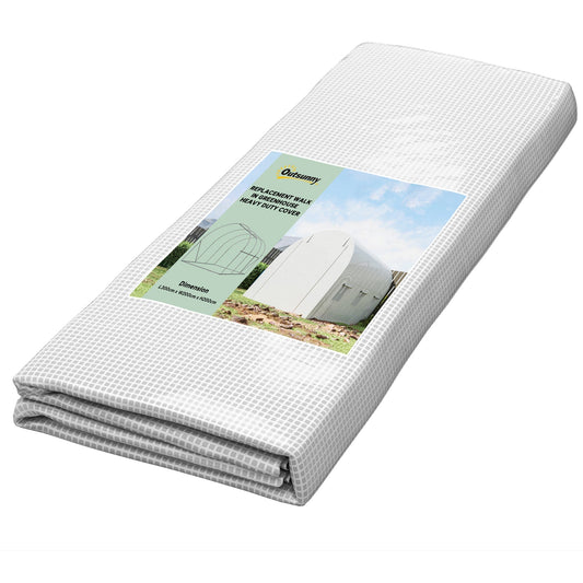 Outsunny Polytunnel Greenhouse Replacement Cover in White