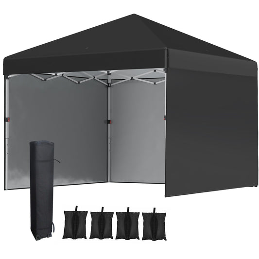 Outsunny Pop Up Gazebo Event Shelter in Black