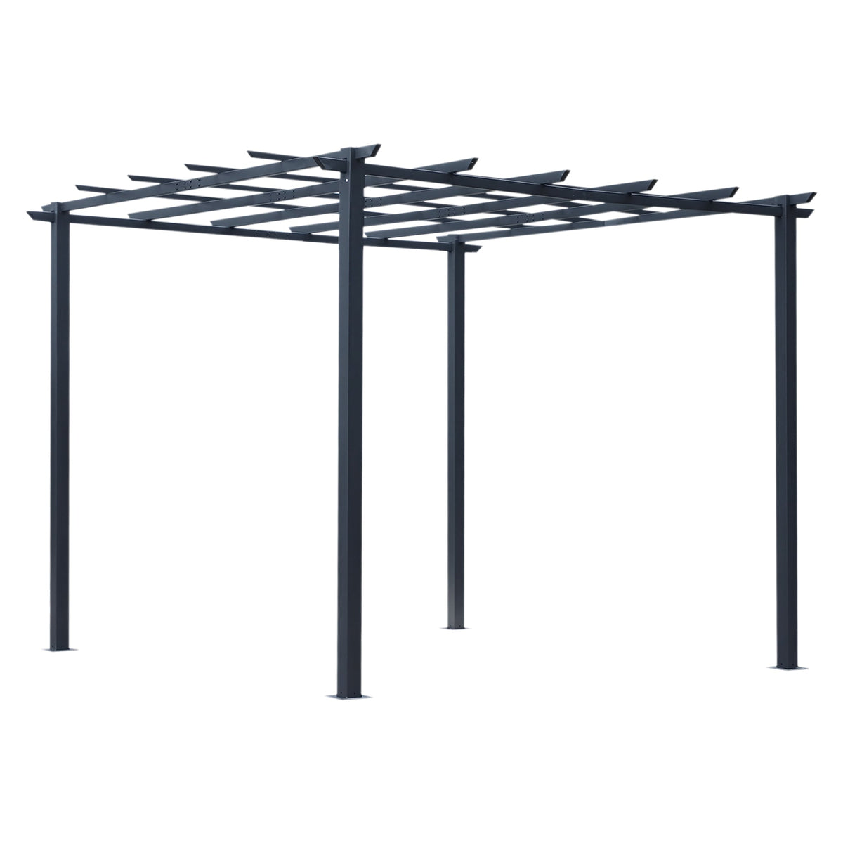 Outsunny 3 x 3 Meter Metal Pergola Garden Gazebo in Black