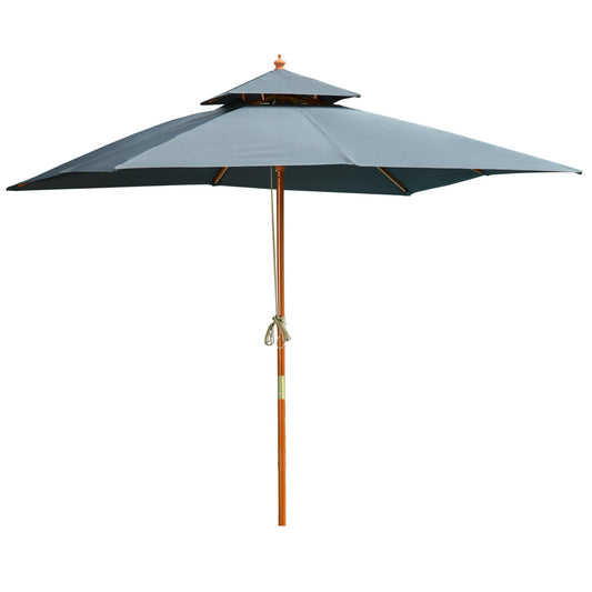Outsunny 3 x 3 metre Patio Parasol in Dark Grey