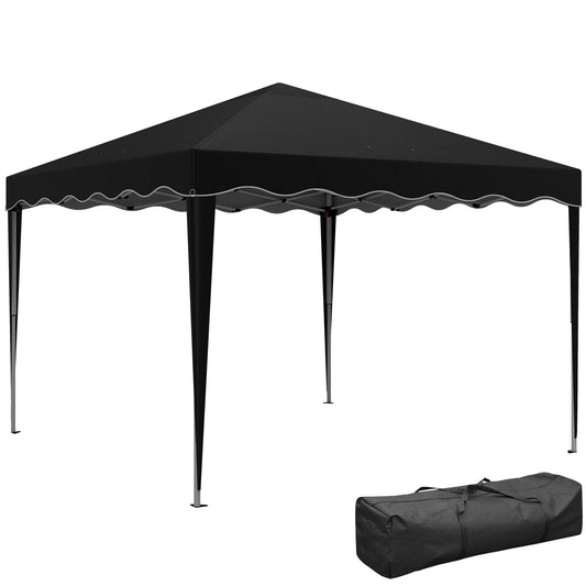 Outsunny Adjustable Height Pop-Up Gazebo in Black