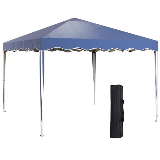 Outsunny Adjustable Height Pop-Up Gazebo in Blue