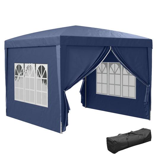 Outsunny Pop Up Gazebo in Blue