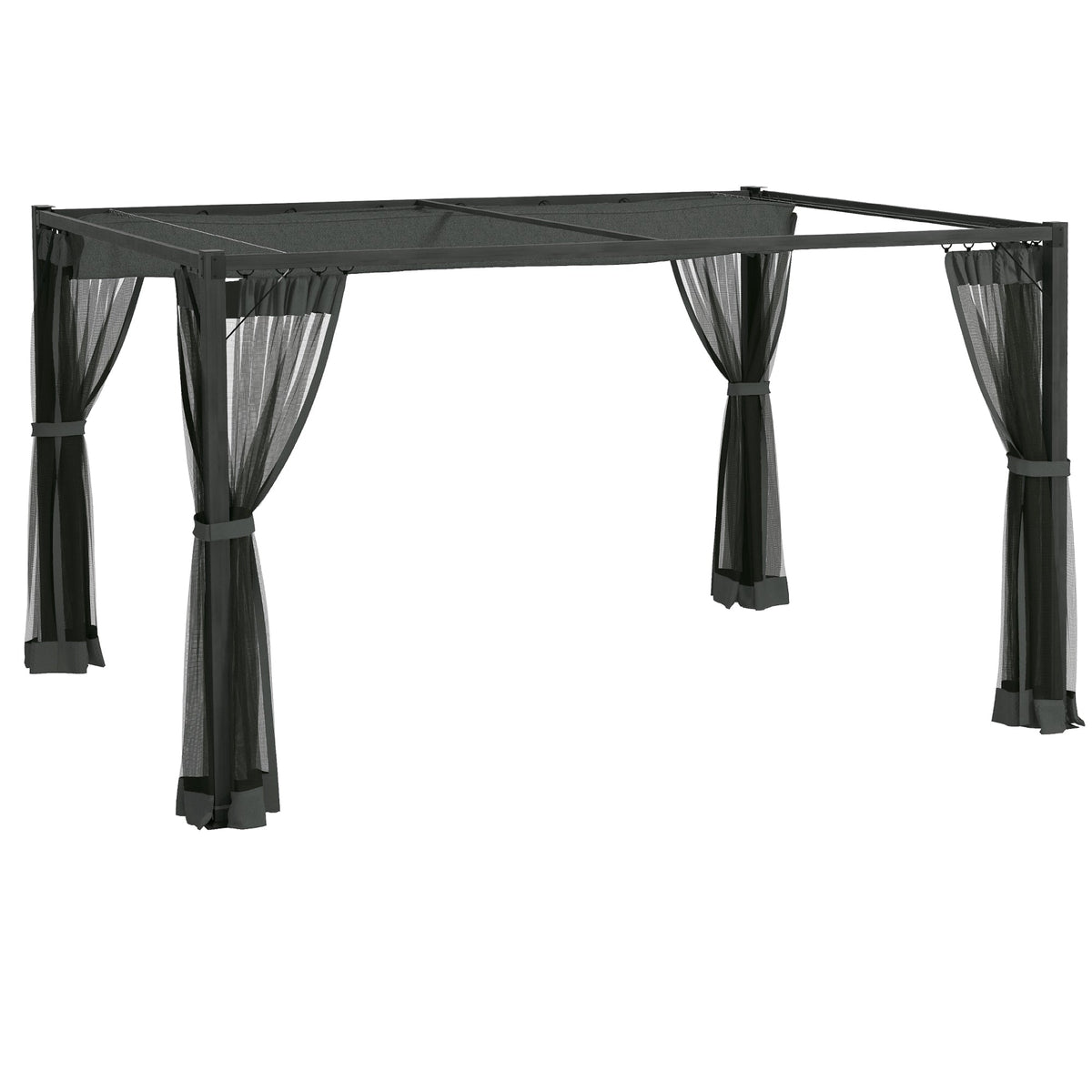 Outsunny Aluminium Frame Pergola in Dark Grey