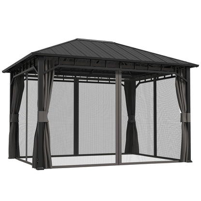 Outsunny Hardtop Gazebo in Dark Grey