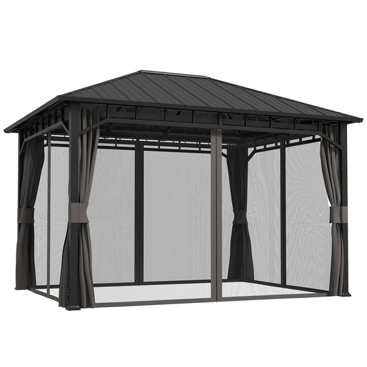Outsunny Hardtop Gazebo in Dark Grey