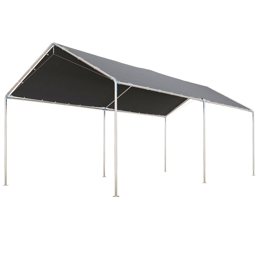 Outsunny Heavy Duty Carport Garage Car Shelter in Grey