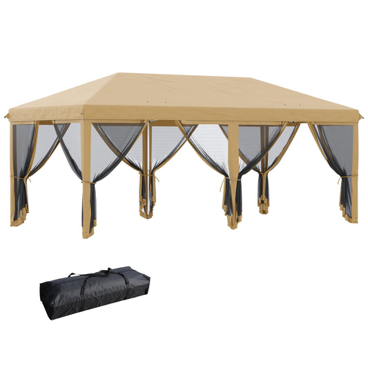 Outsunny Pop Up Gazebo in Beige