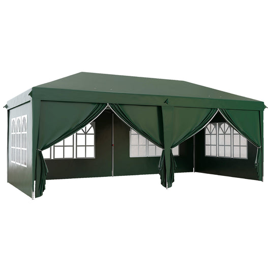 Outsunny Pop-Up Gazebo in Dark Green