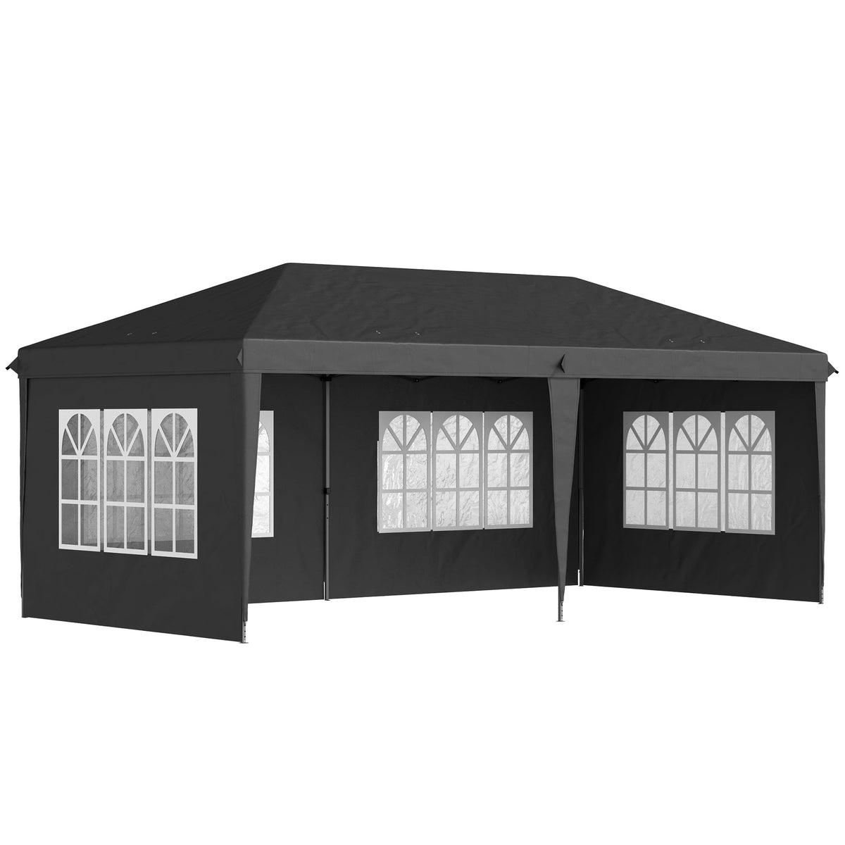 Outsunny Pop-Up Gazebo in Black