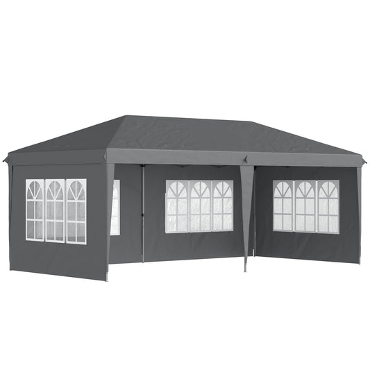 Outsunny Pop-Up Gazebo in Grey