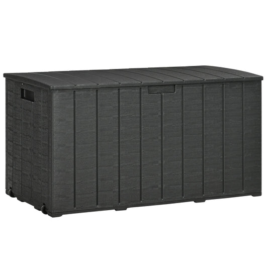 Outsunny 336 Litre Garden Storage Box in Black