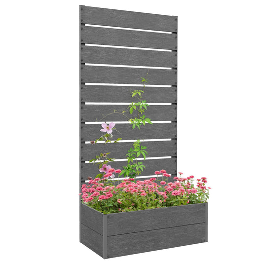 Outsunny Garden Planter in Dark Grey