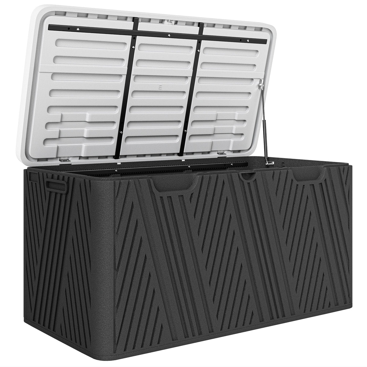 Outsunny 380L Waterproof Outdoor Storage Box in Black and Grey