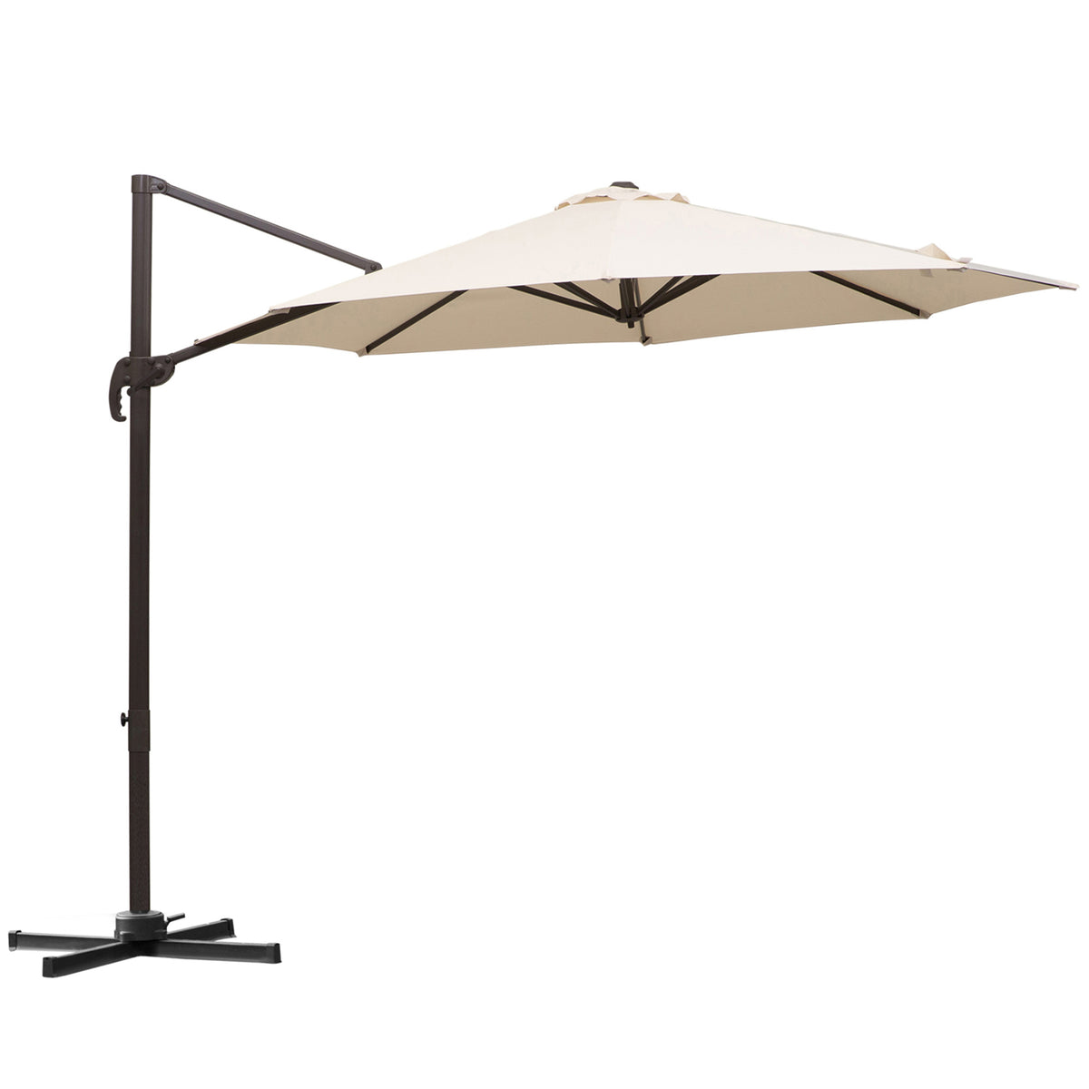 Outsunny 3M Banana Parasol in Beige