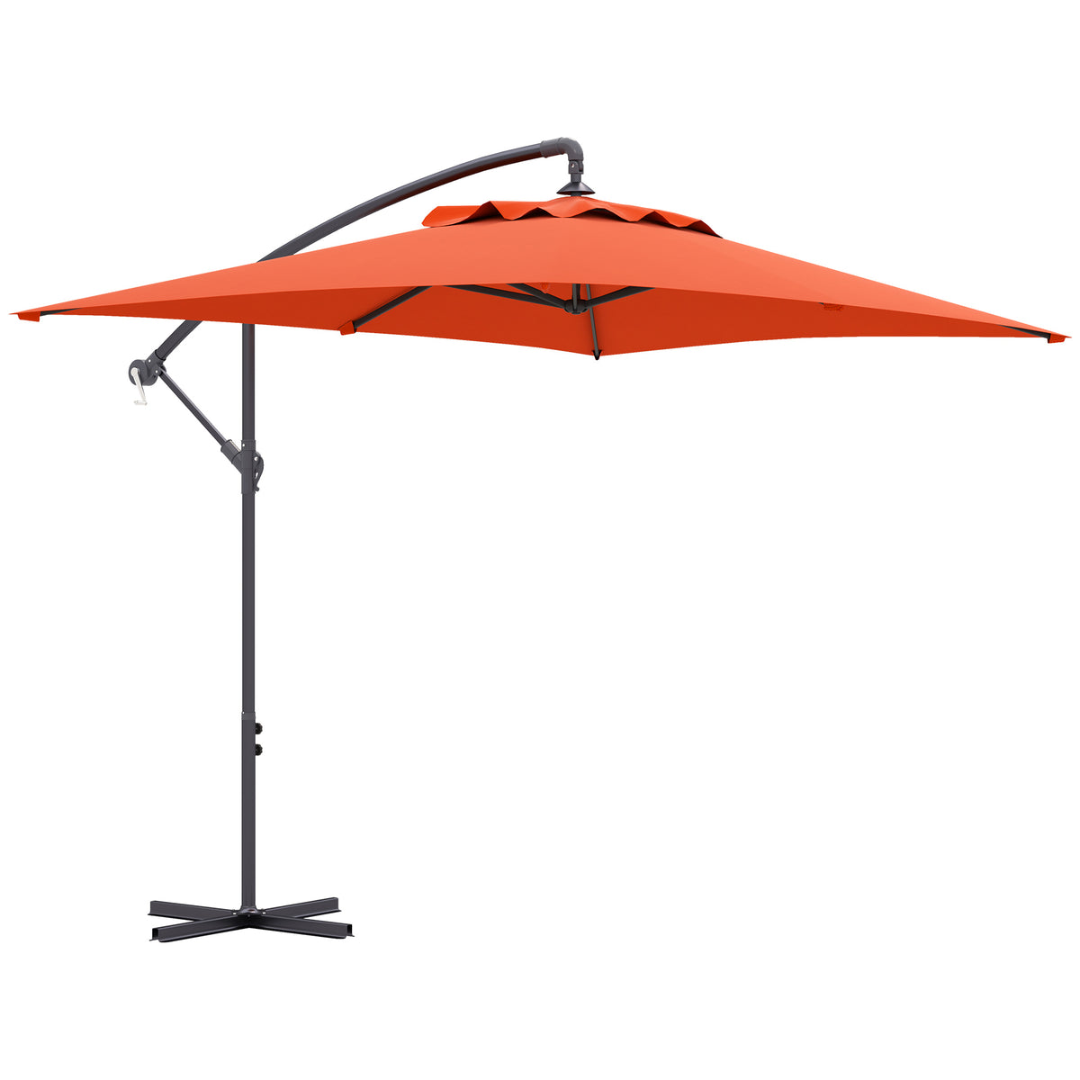 Outsunny 3(m) Cantilever Overhanging Parasol in Orange