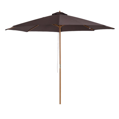 Outsunny 3(m) Garden Parasol in Brown