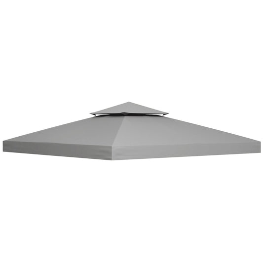 Outsunny 3(m) Gazebo Top Cover in Light Grey