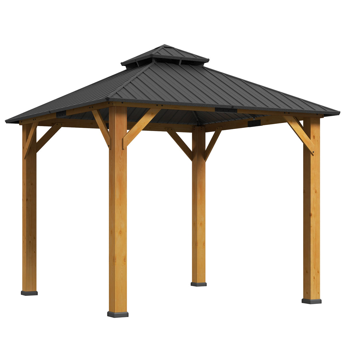 Outsunny Outdoor Hardtop Gazebo Canopy in Grey