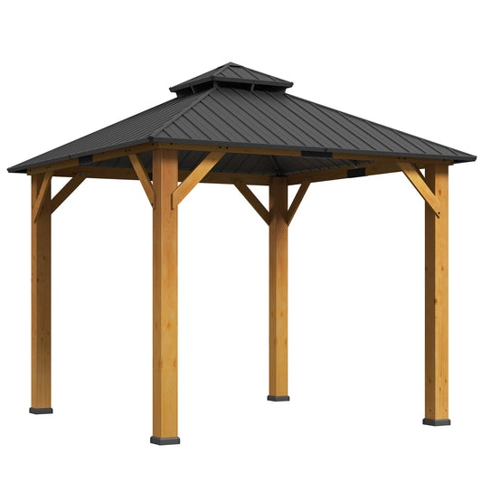 Outsunny Outdoor Hardtop Gazebo Canopy in Grey