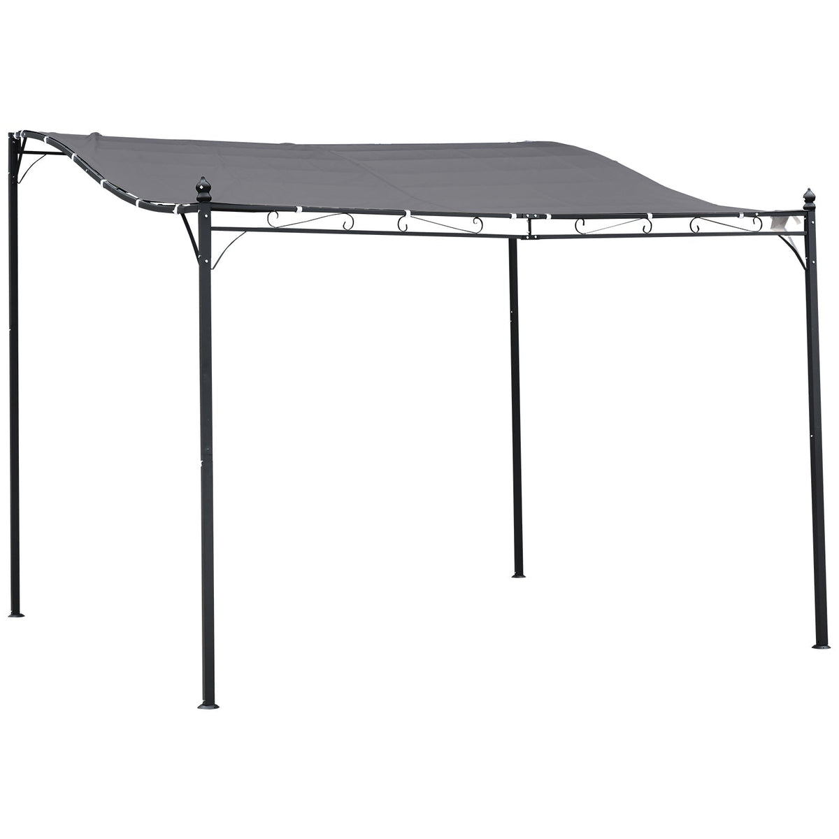 Outsunny Metal Pergola in Grey
