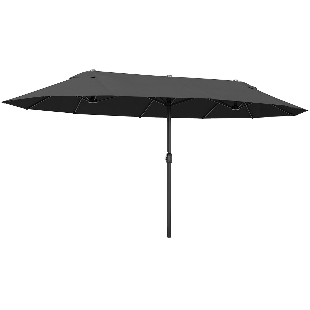 Outsunny 4.6m Double Garden Parasol in Black