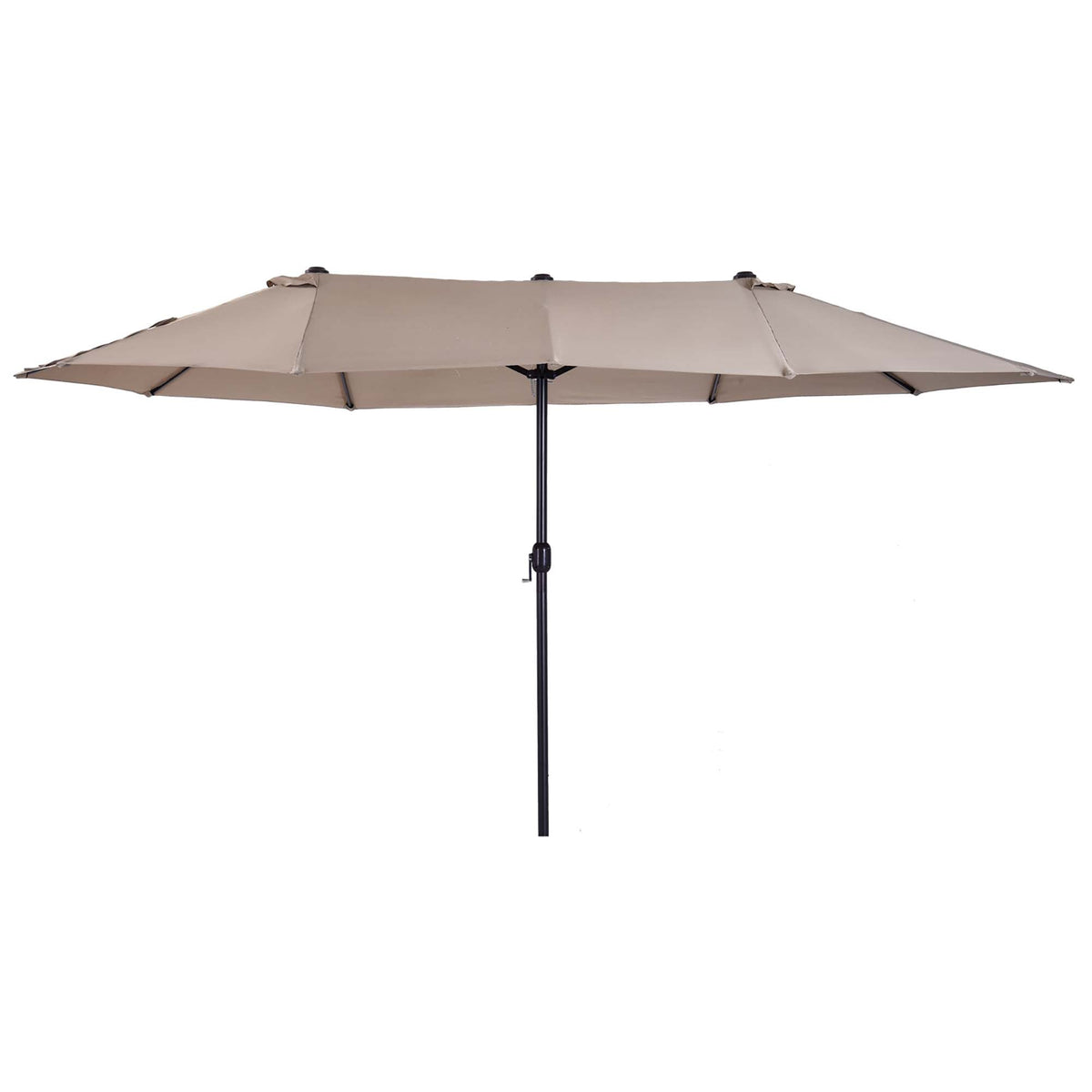Outsunny 4.6m Double-Sided Patio Parasol Sun Umbrella in Tan