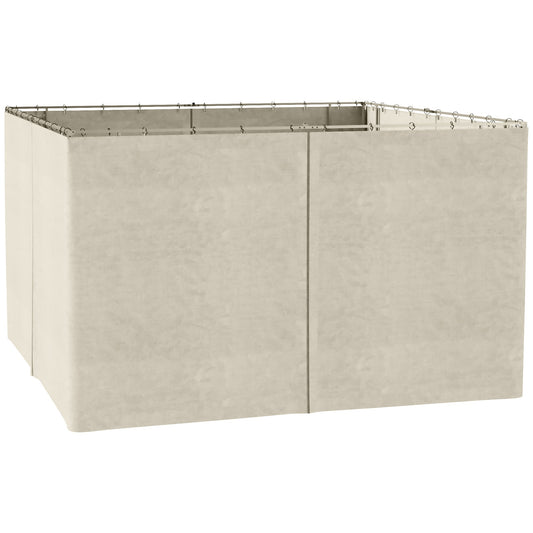 Outsunny 4 Pack Replacement Gazebo Curtains Privacy Panel in Beige