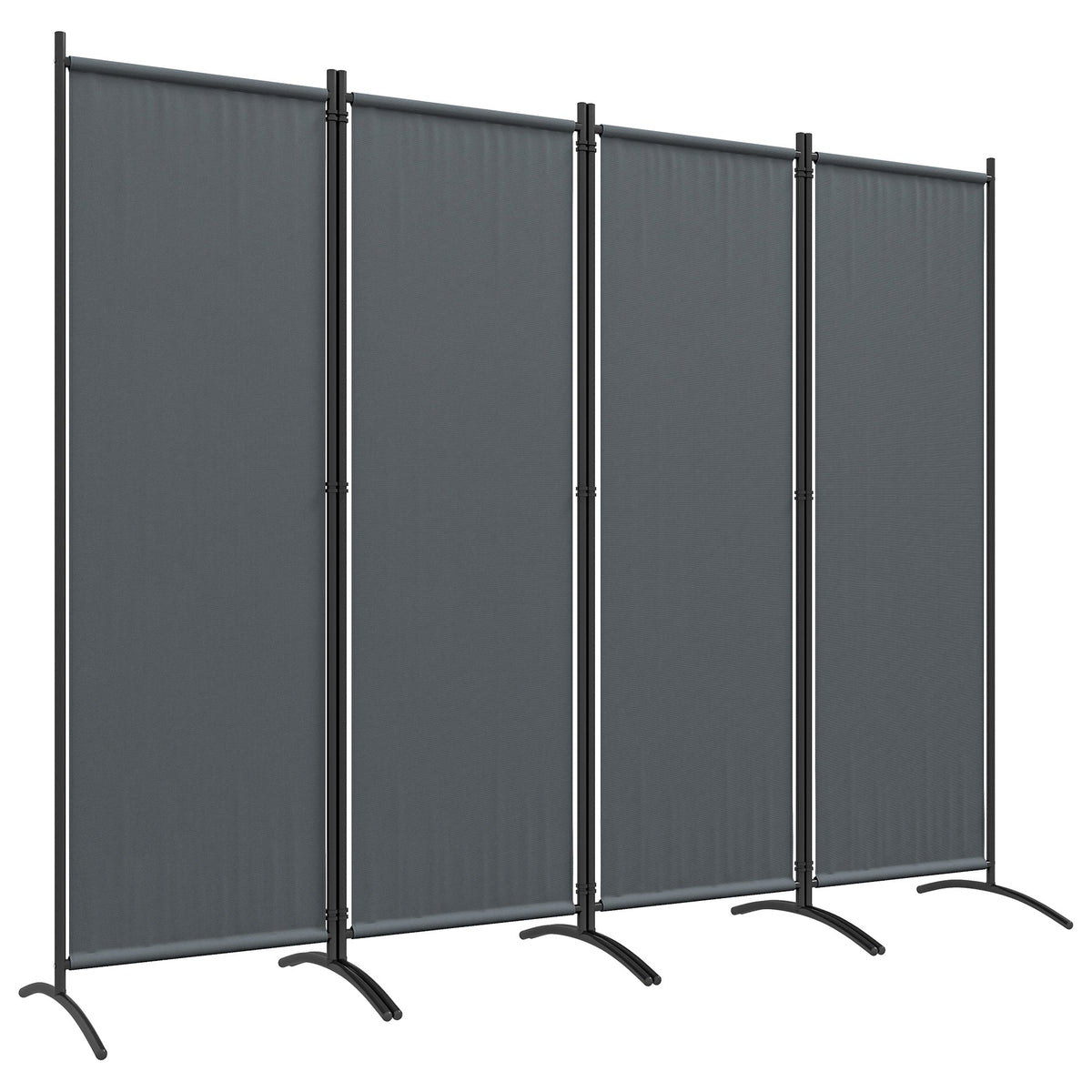 Outsunny 4 Panel Folding Garden Divider in Dark Grey