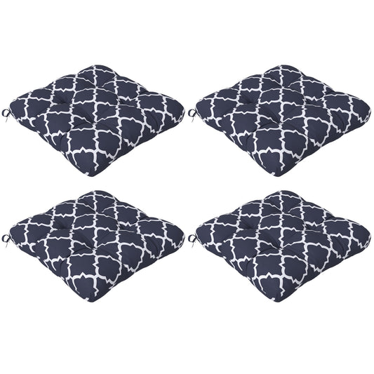 Outsunny 4-Piece Seat Cushion Pillows Replacement in Blue