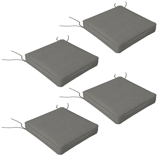 Outsunny 4-Piece Seat Cushions Pillow Replacement in Charcoal Grey