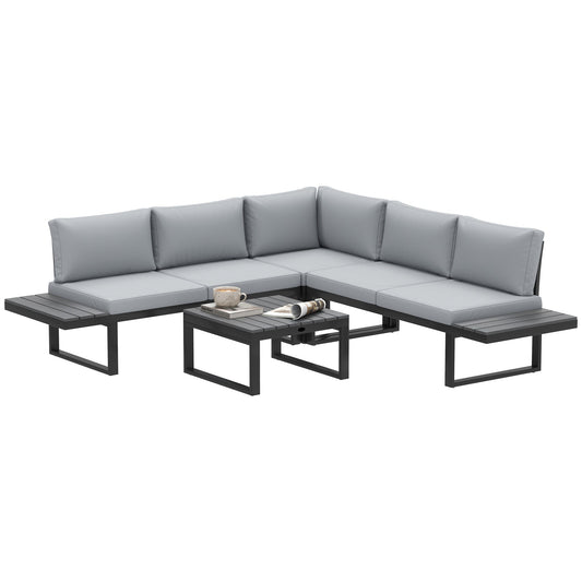 Outsunny 4 Pieces Garden Furniture Set in Black