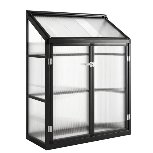 Outsunny Polycarbonate Greenhouse in Black