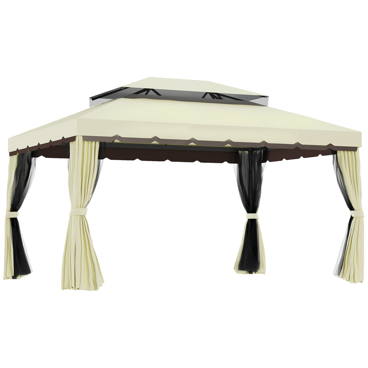 Outsunny Aluminum Garden Gazebo in Cream