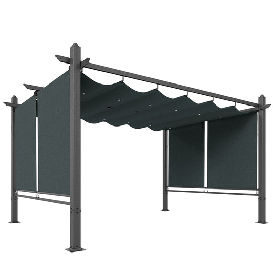 Outsunny Garden Pergola in Dark Grey