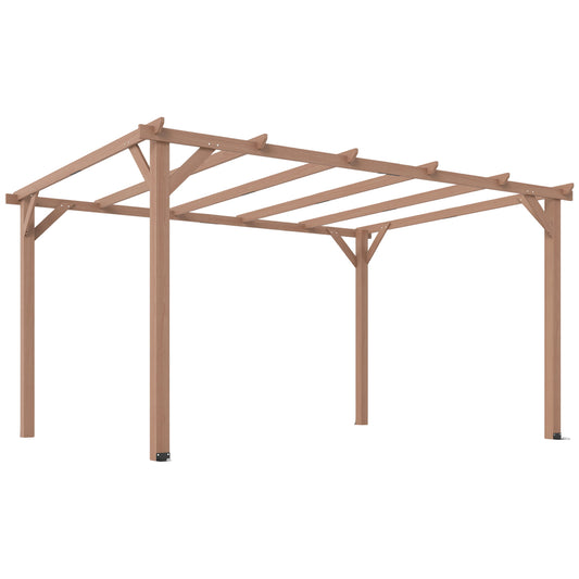 Outsunny Wooden Pergola Kit in Maple Wood-effect